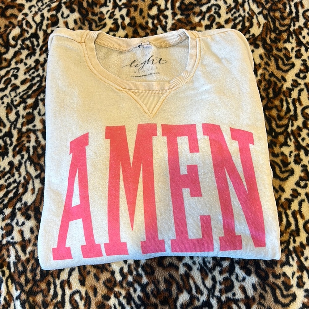 “Amen” cream coloured light sweater
